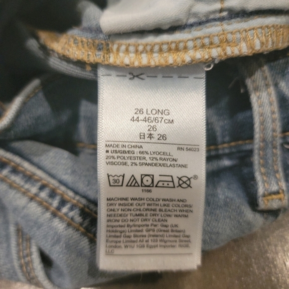 GAP Soft True High Rise Skinny Jeans Medium Indigo Size 26 Long - Picture 13 of 15